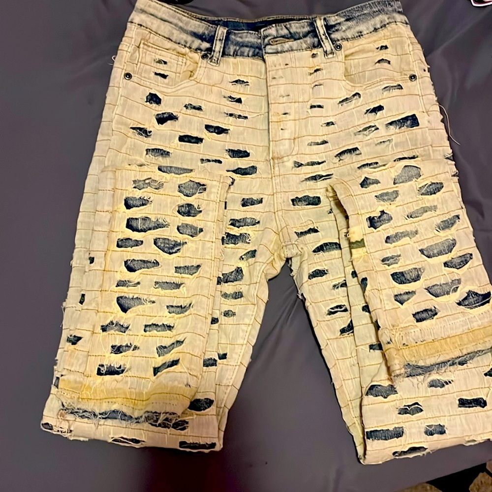 Stacked jeans,size 20,used once,pre washed.